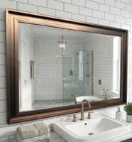 Large Bronze Mirror Contemporary design Stepped frame HOCKNEY Mirror