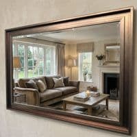 Large Bronze Mirror Contemporary design Stepped frame HOCKNEY Mirror