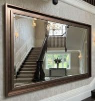 Large Bronze Mirror Contemporary design Stepped frame HOCKNEY Mirror