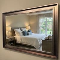 Large Bronze Mirror Contemporary design Stepped frame HOCKNEY Mirror