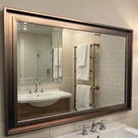 Large Bronze Mirror Contemporary design Stepped frame HOCKNEY Mirror