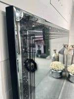 Large Galaxy Crystal Black Mirror Glitzy Diamond Crystal Mirror 120cm x 80cm