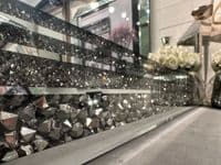 Large Galaxy Crystal Grey Mirror Glitzy Diamond Crystal Mirror 120cm x 80cm