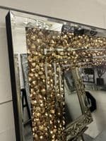 Large Galaxy Crystal Rose Gold Mirror Glitzy Diamond Crystal Mirror 120cm x 80cm