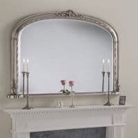 Large Mirror French White Arch Top Overmantle Ornate WINDSOR - Choose Colour