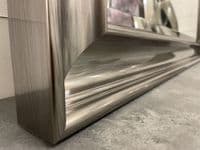 LARGE Pewter Gunmetal Mirror Contemporary Modern Classical Wall Mirror - VEGAS
