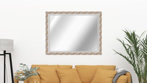 LARGE Silver Distressed Wall Mirror French Framed Decorative Rococo Ornate OPERA