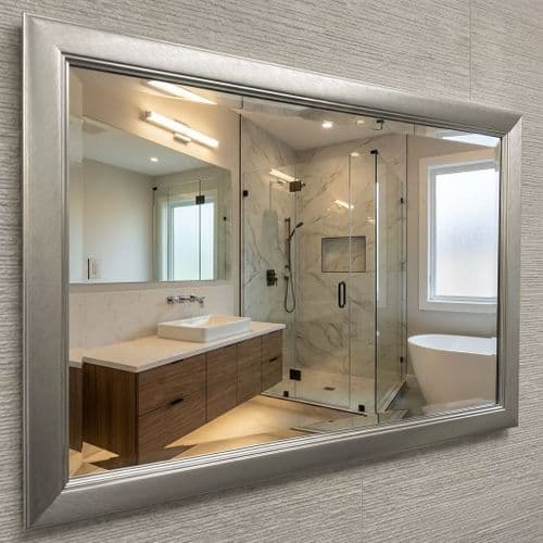 LARGE Silver Framed Elegant Contemporary Wall Mirror RICHMOND