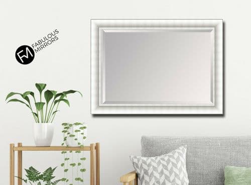 LARGE Silver Modern Contemporary Antique Framed Wall Mirror Elegant HAMILTON