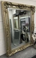 LG Antique Champagne Wall Mirror Ornate Baroque Decorative 120cm x 90cm CLARENCE - Fabulous Mirrors
