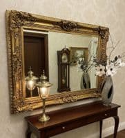 LG Gold Wall Mirror Ornate Baroque Decorative 120cm x 90cm - CLARENCE - Fabulous Mirrors