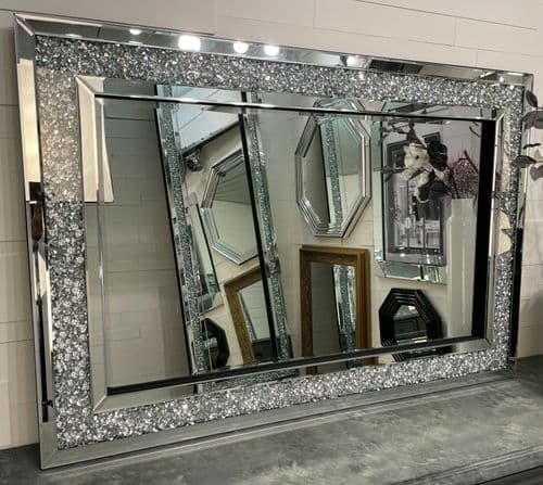MIRROR Gatsby Mirror Crushed Diamond Mirror 120cm x 80cm Fabulous Mirrors