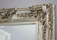 Mirror HUGE Chrome Silver Ornate Regal Decorative Free Standing Mirror - PARIS