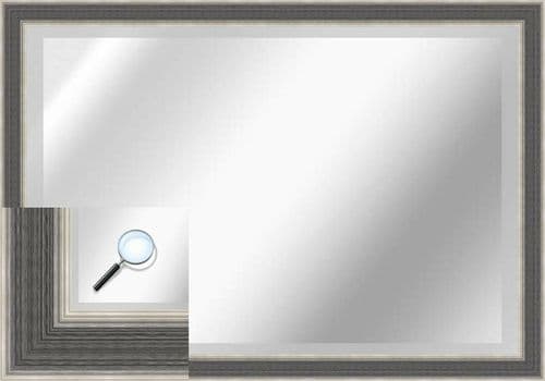 Mirror LARGE Gunmetal Distressed Framed Elegant Decorative Wall Mirror Richmond