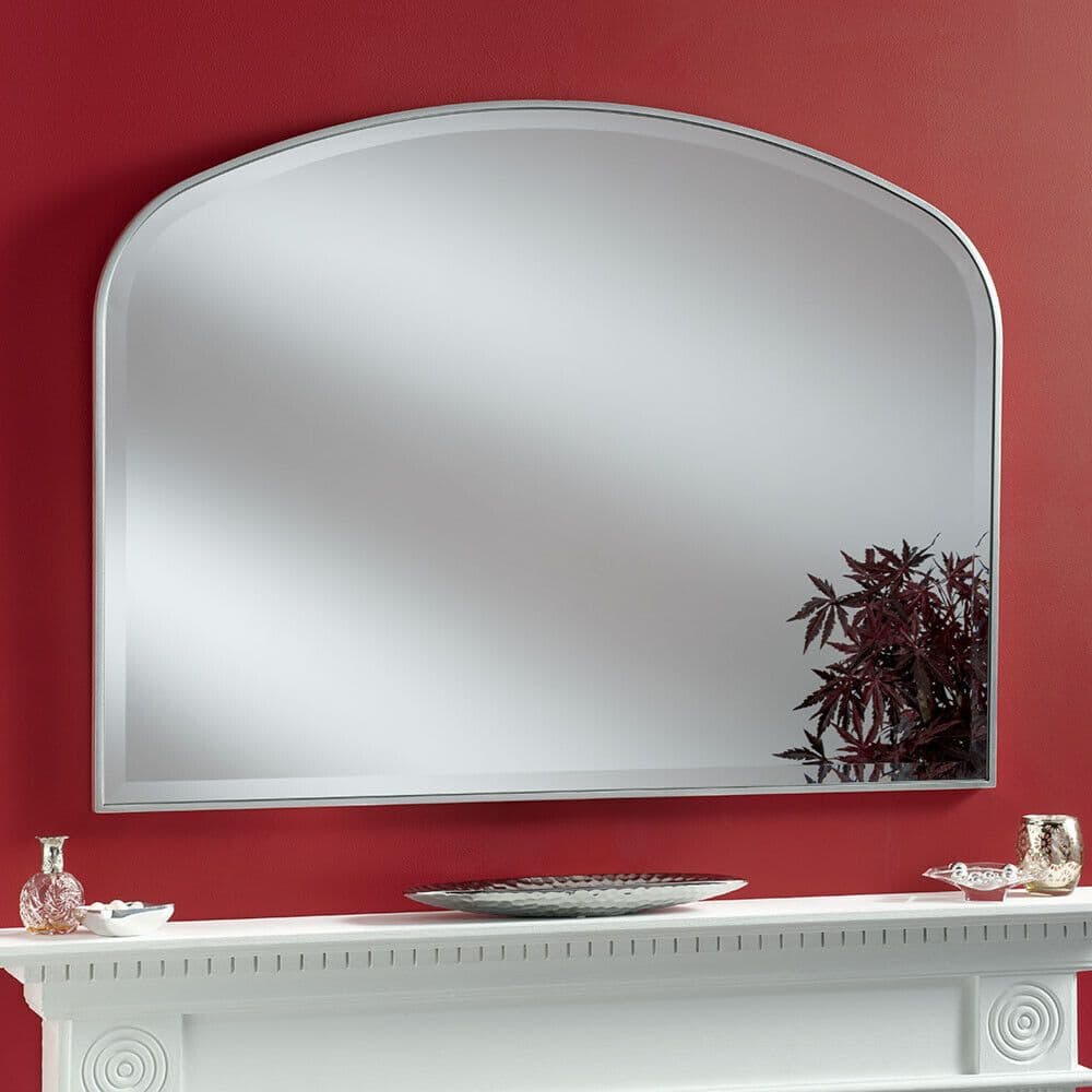 Simple Elegant Mirror Bevelled Arch Contemporary Silver CAMDEN Choose