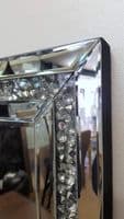 X Large Glitzy Diamond Crystal Mirror - Premium Quality - Gatsby 80x60 - Fabulous Mirrors