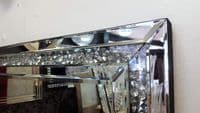 X Large Glitzy Diamond Crystal Mirror - Premium Quality - Gatsby 80x60 - Fabulous Mirrors