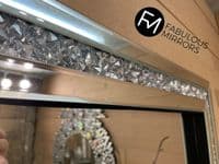 X Large Glitzy Diamond Crystal Mirror - Premium Quality - Gatsby 80x60 - Fabulous Mirrors