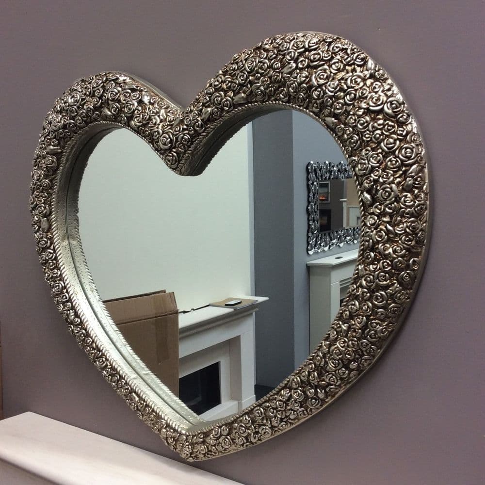 X Large Heart Mirror Stunning Ornate Elegant Mirror with decorative
