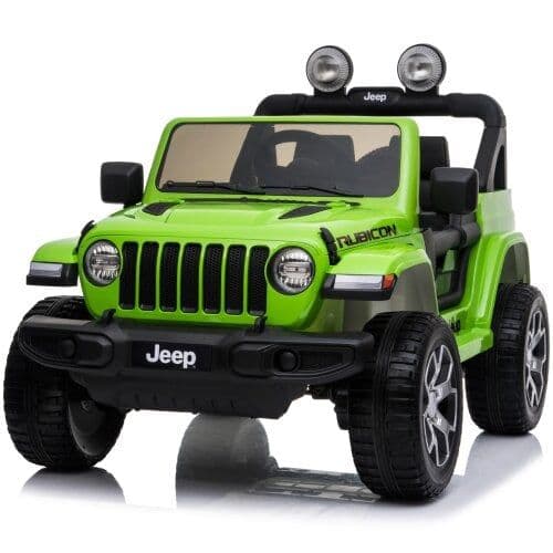 12v Jeep Wrangler Rubicon - Kids Electric Ride On Jeep -  GREEN