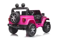 12v Jeep Wrangler Rubicon - Kids Electric Ride On Jeep -  PINK