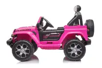 12v Jeep Wrangler Rubicon - Kids Electric Ride On Jeep -  PINK
