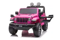 12v Jeep Wrangler Rubicon - Kids Electric Ride On Jeep -  PINK