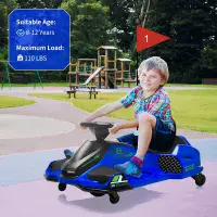 24V Kids Ride on Drift Kart - Zippy Zoom - BLUE