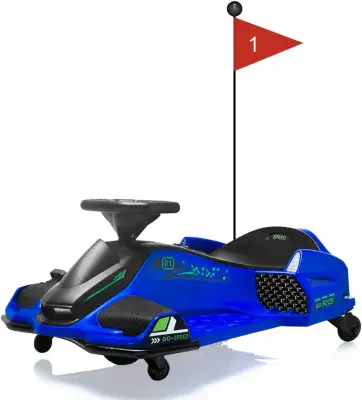 24V Kids Ride on Drift Kart - Zippy Zoom - BLUE