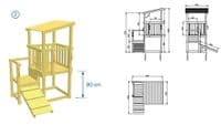 Blue Rabbit Cascade Climbing Frame - SMALL - with 1 slide