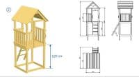 Blue Rabbit Kiosk with slide - 120cm Platform