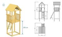 Blue Rabbit Kiosk with slide - 150cm Platform