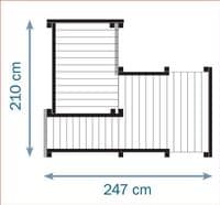 Blue Rabbit Palazzo Climbing Frame with 3m slide