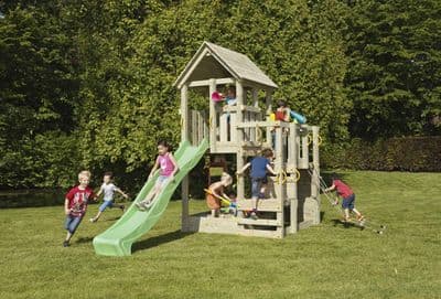 Blue Rabbit Penthouse Climbing Frame  with 3m slide and net