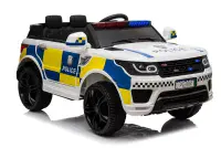 Kids 12V  Police 4×4 SUV Electric Ride-on Car - WHITE