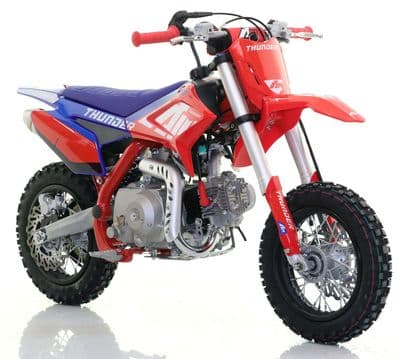 Kids 70cc RFN Racing™ Thunder Fully Auto Pit Bike - RED/BLUE