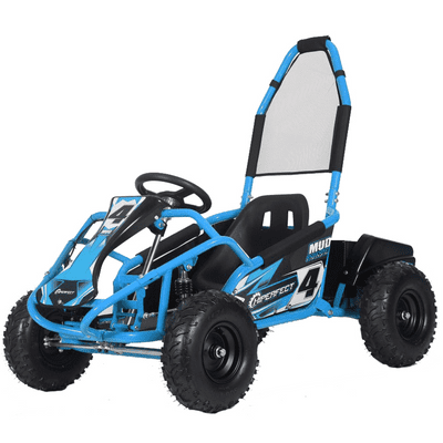 Kids Electric Go Kart - 1000w Mud Monster - BLUE