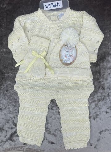 4pc Knit Take Me Home Set - Yellow