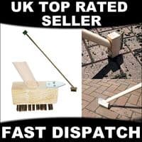 1.2M WIRE PATIO BLOCK PAVING WEED MOSS BRUSH WEEDING GARDEN SCRAPER CLEANING NEW