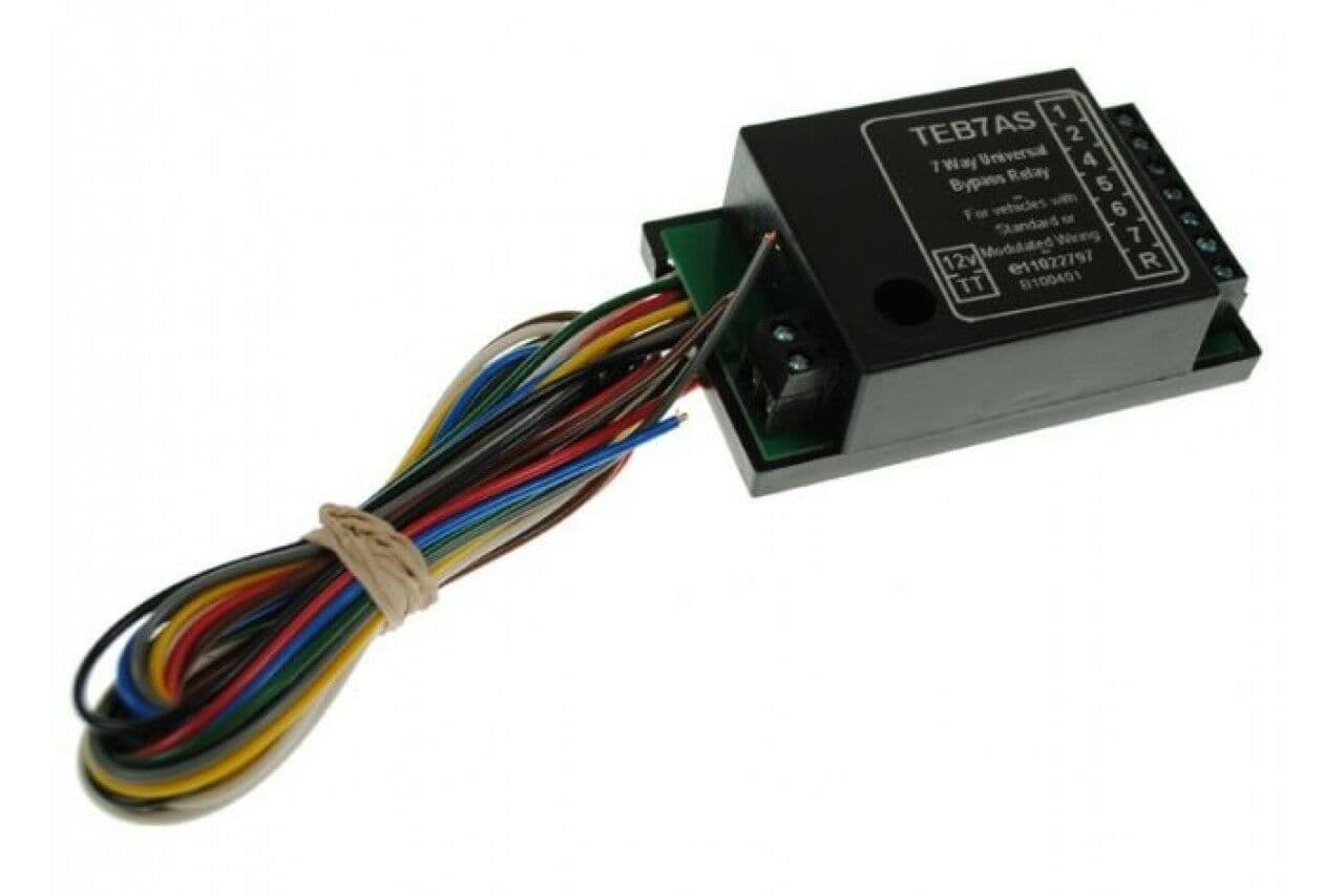 12V 7 SEVEN WAY BYPASS RELAY UNIT WITH BUZZER TOWING WIRING TOWBAR