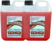 2 x ANTI FREEZE SUMMER COOLANT 4.54L LITRE ENGINE ANTIFREEZE RED CONCENTRATE