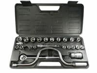 25PC PIECE COMBINATION SOCKET DRIVER SET TOOL BOX PLASTIC CASE