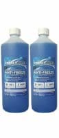 2x BLUE ANTIFREEZE SUMMER COOLANT ENGINE ANTI FREEZE CONCENTRATE 1L 1 LITRE