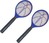 2x Bug Zapper Racket Fly Killer Electric Bat Wasp Insect Pest Swatter Mosquito
