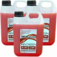 3 x ANTI FREEZE SUMMER COOLANT 4.54L LITRE ENGINE ANTIFREEZE RED CONCENTRATE