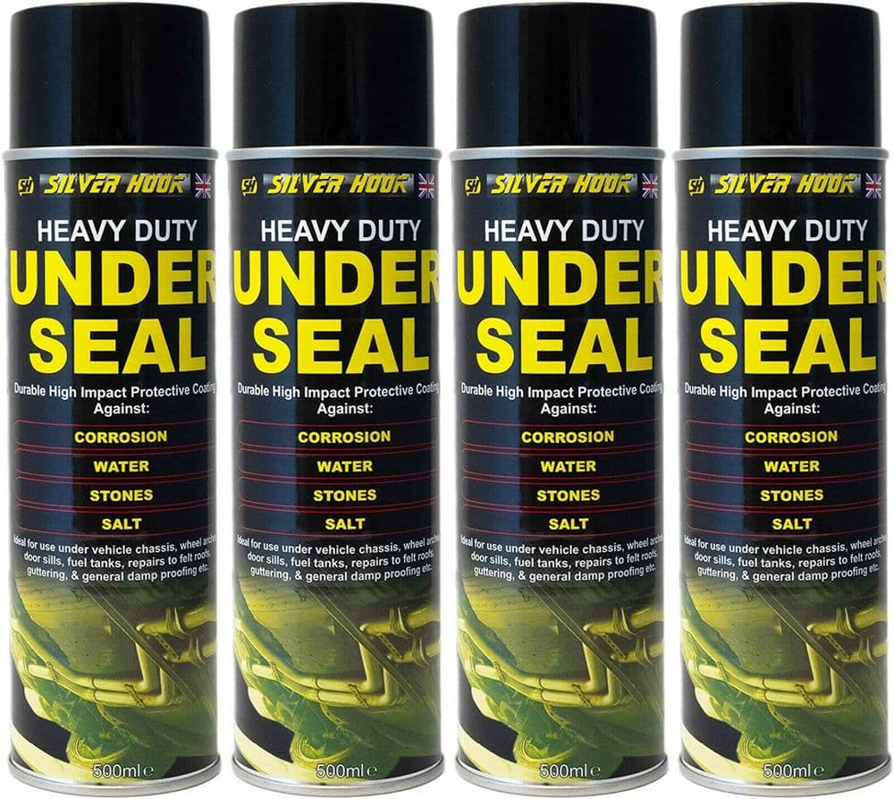 4 X UNDERSEAL AEROSOL UNDERGUARD SPRAY PAINT UNDER BODY PROTECTION SEAL