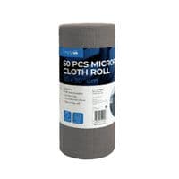 50pcs Microfibre Cloth Roll Tear-Off 30x30cm Car Home Garden Cleaning (Grey)