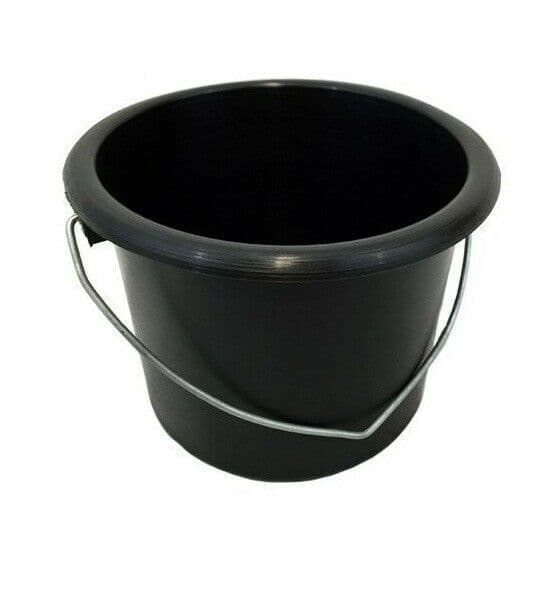 5L LITRE PLASTIC PAINT KETTLES BLACK BUCKETS TUBS DIY SUPPLIES PAINTING