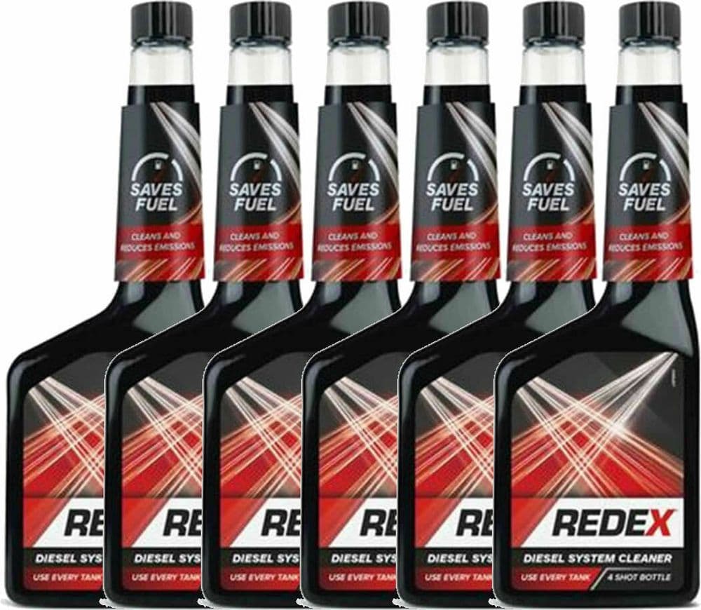 6 x REDEX DIESEL FUEL SYSTEM INJECTOR CLEANER TREATMENT 500ML 4 SHOT BOTTLE