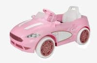 6V Ride On Pink Dream Car Convertible Style Battery Powered Motor Headlights 3+